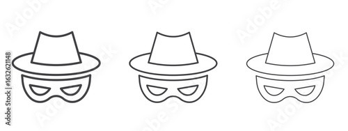 Spy icon in Line Art Style for Design collection