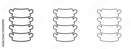 Spinal column icon in Line Art Style for Design collection