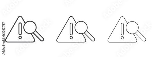 Risk analysis icon in Line Art Style for Design collection
