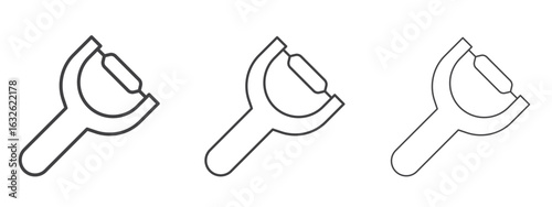 Potato peeler icon in Line Art Style for Design collection