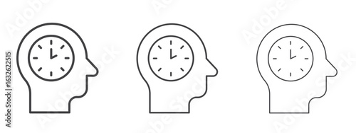 Patience icon in Line Art Style for Design collection