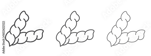 Pasta icon in Line Art Style for Design collection