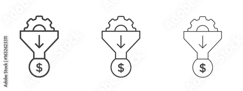 Lead generation icon in Line Art Style for Design collection