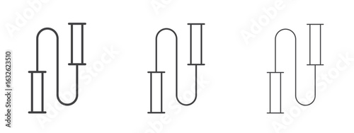 Jump rope icon in Line Art Style for Design collection