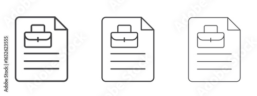 Job description icon in Line Art Style for Design collection
