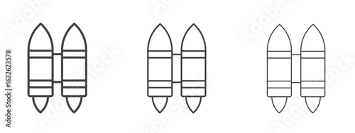 Jetpack icon in Line Art Style for Design collection