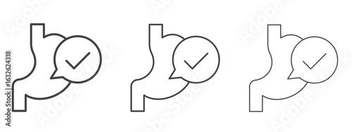 Good digestion icon in Line Art Style for Design collection