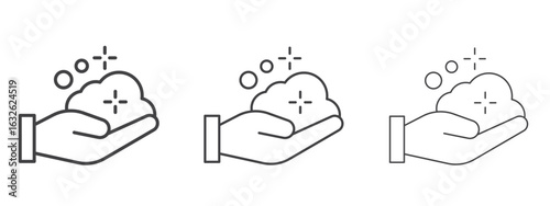 Foam icon in Line Art Style for Design collection