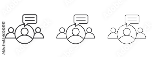 Expert opinion icon in Line Art Style for Design collection