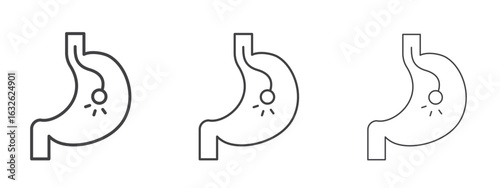Endoscopy icon in Line Art Style for Design collection