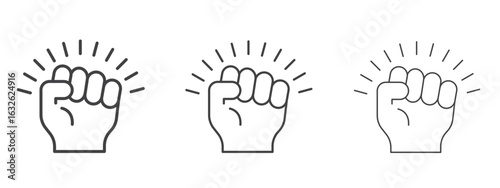 Empowerment icon in Line Art Style for Design collection