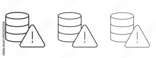 Data loss icon in Line Art Style for Design collection
