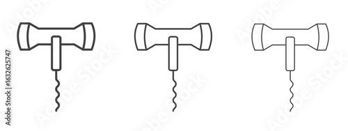 Corkscrew icon in Line Art Style for Design collection