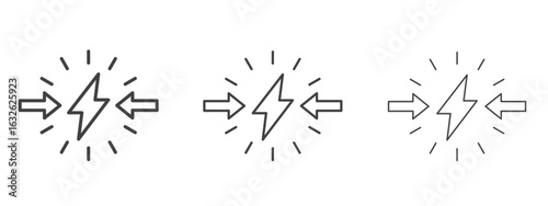 Conflict icon in Line Art Style for Design collection