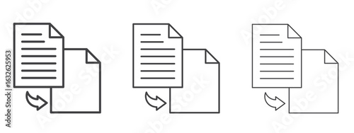 Compare icon in Line Art Style for Design collection