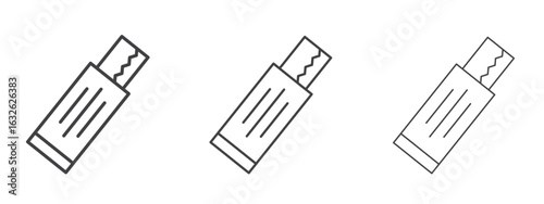 Chew gum icon in Line Art Style for Design collection