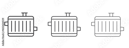car radiator icon in Line Art Style for Design collection
