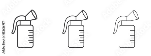 Breast pump icon in Line Art Style for Design collection