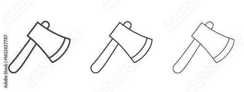 Axe icon in Line Art Style for Design collection