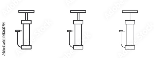 Air pump icon in Line Art Style for Design collection