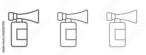 Air horn icon in Line Art Style for Design collection