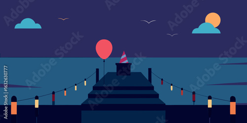 Birthday celebration pier sea view