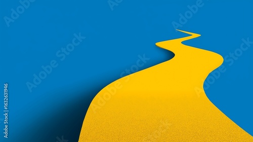 Yellow brick road concept abstract background illustration stock photo image design graphic art path