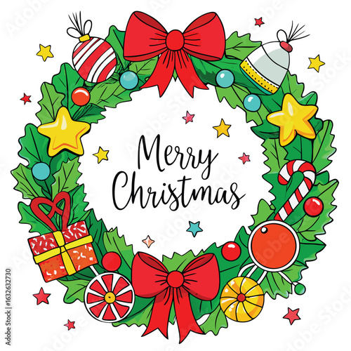 christmas wreath with bells