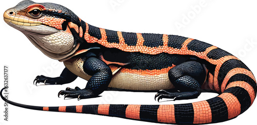 Cute cartoon a illustrator vector gila monster