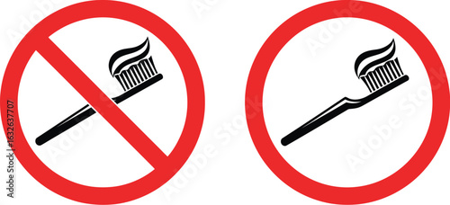 Toothbrush toothpaste hygiene dental care oral health warning