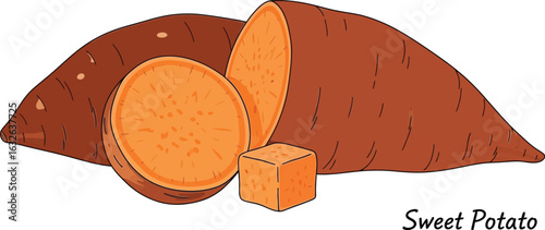 Sweet potatoes yam vegetable healthy food root crop organic