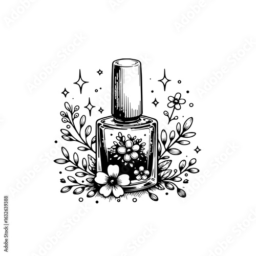 perfume bottle and rose