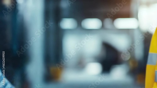 Wallpaper Mural Two business people shake hands in an industrial setting, symbolizing collaboration and teamwork. Torontodigital.ca