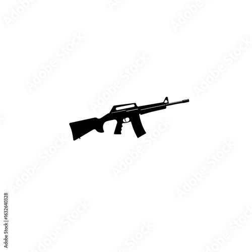 assault rifle isolated on white