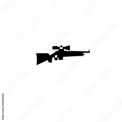assault rifle isolated on white