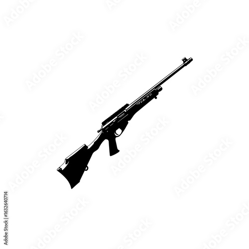 assault rifle isolated on white