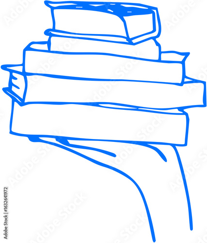 Close-up sketch of a person reading a book with a thoughtful expression, ideal for education or introspective themes.