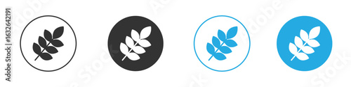 Wheat grain icon in editable flat vector in black and white