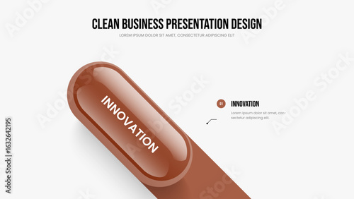 Project Forecast 1 Option Infographic Frame Layout. Visual Plan One Step Diagram Slideshow Design. Creative Insight Slide Template Vector Illustration.