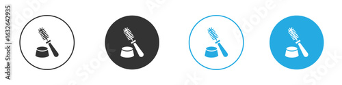 Toilet brush icon in editable flat vector in black and white