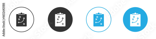 Tactics icon in editable flat vector in black and white