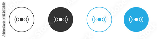 Sensor icon in editable flat vector in black and white