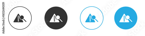 Risk analysis icon in editable flat vector in black and white