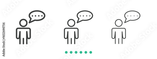 Speech icon. Thin line icon vector