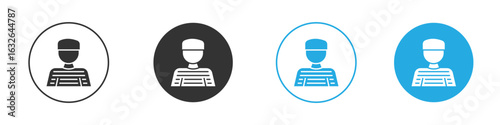 Prisoner icon in editable flat vector in black and white