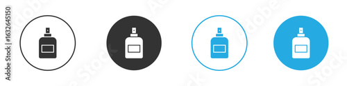 Perfume icon in editable flat vector in black and white