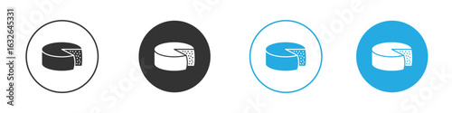 Parmesan icon in editable flat vector in black and white