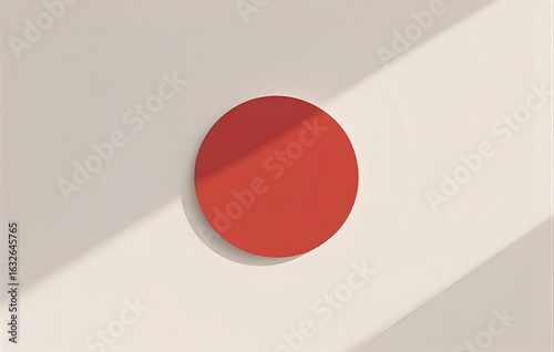 red circle on white background, Japan flag