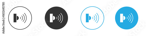 Motion sensor icon in editable flat vector in black and white