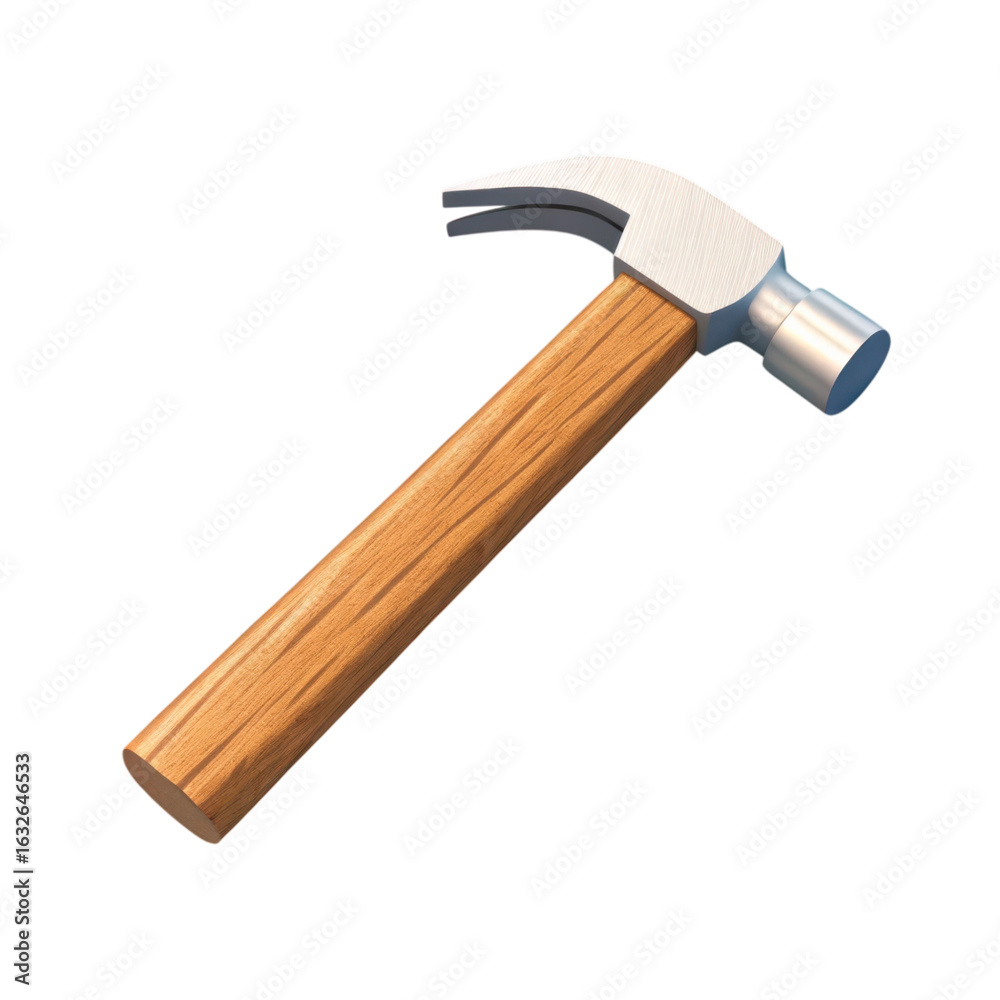 Classic claw hammer tool isolated on transparent background Classic claw hammer tool isolated on transparent background